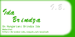 ida brindza business card